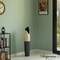 Freestanding Ceramic Floor Vase - Handcrafted Beige Polka Dot Striped Top and Black Bottom, Large Waterproof Vase for Tall Floral Arrangements, Unique Shaped Flower Holder